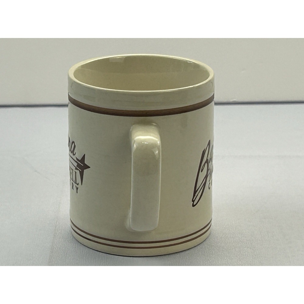 Vintage Barbara Mandrell Country Coffee Mug Cup Cream Brown Stoneware Crazing - Picture 4 of 11